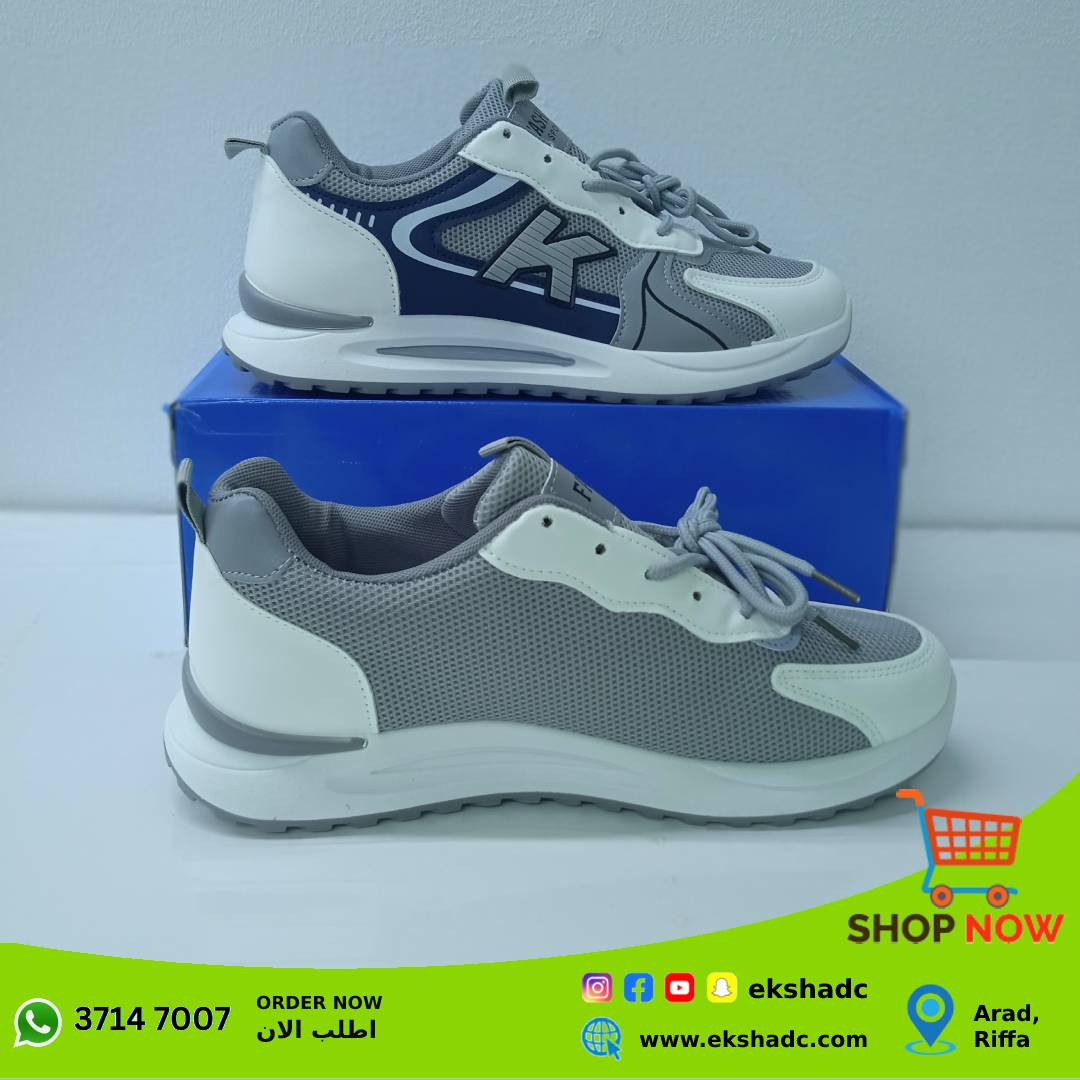 Sports Shoes for Unisex White & Grey (0002)