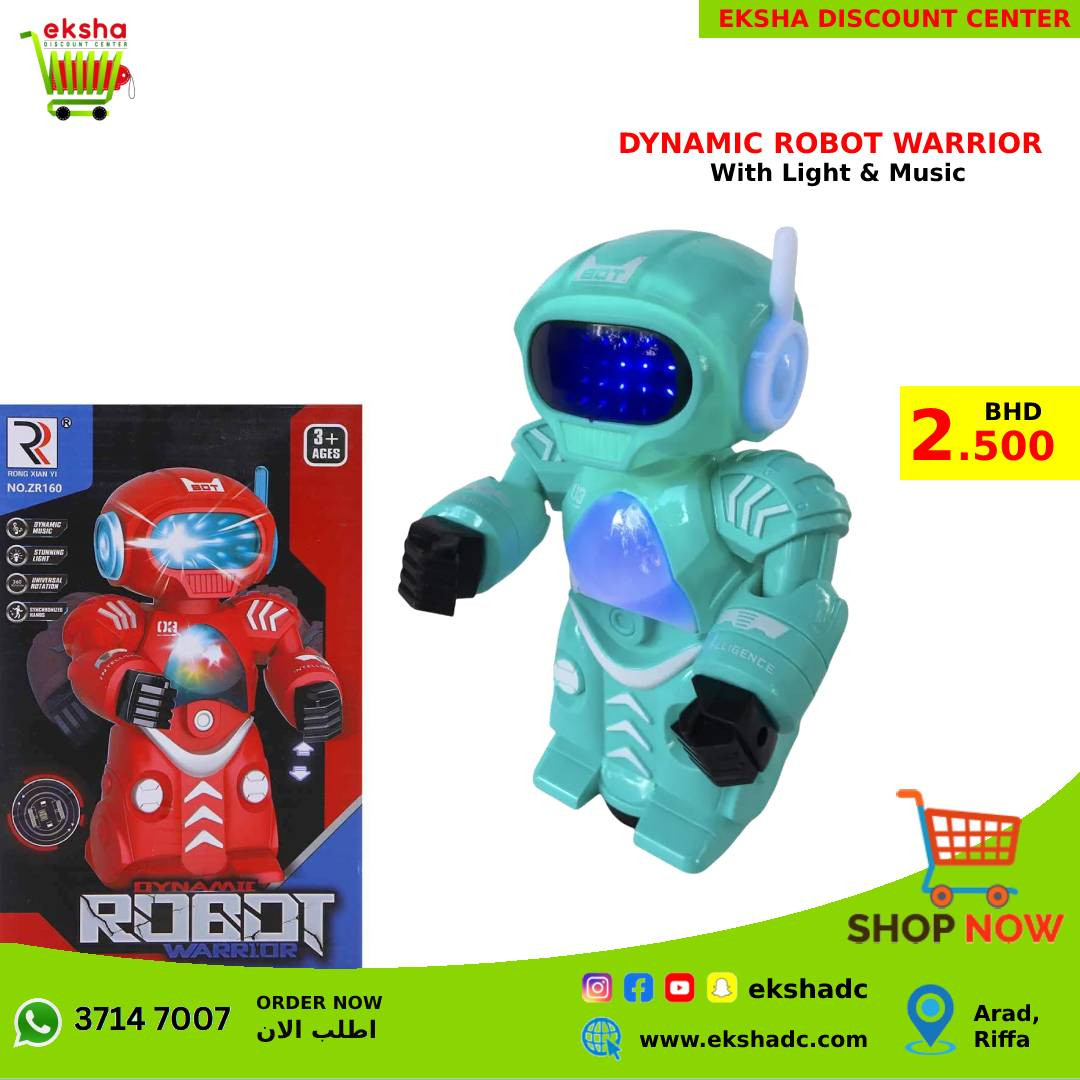 Dynamic Robot Warrior Toy with Lighting & Music