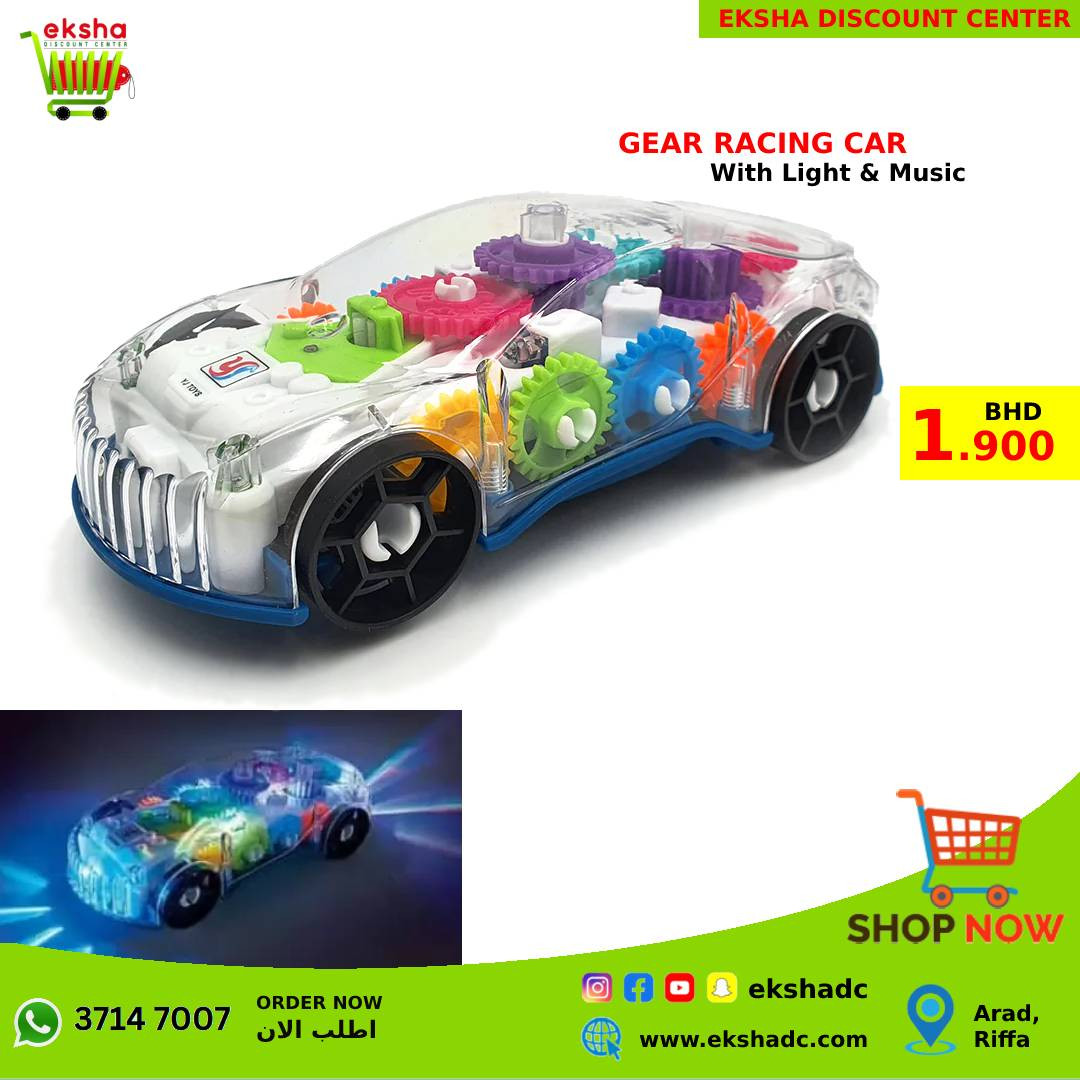 Gear Light Racing Car with Lighting & Music