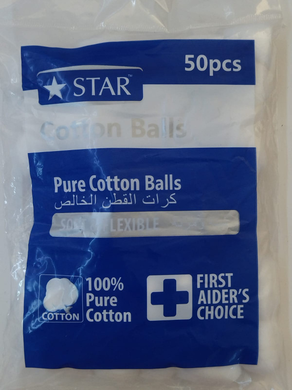 STAR COTTON BALLS 50PCS